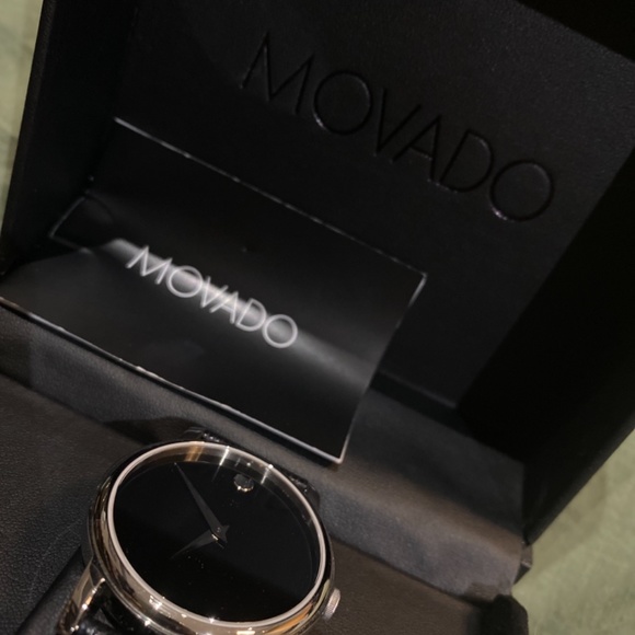 MOVADO Black Leather Watch - Picture 3 of 4
